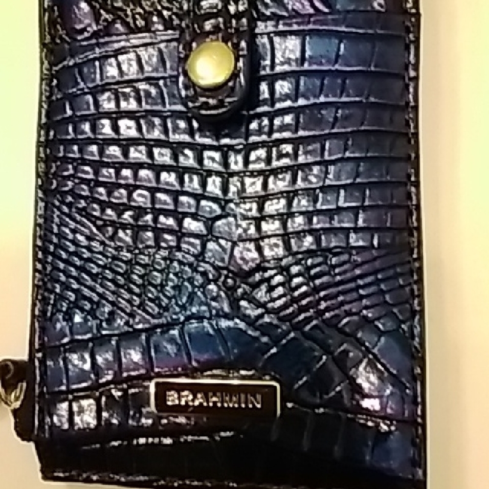 Brahmin Blue Croc-Embossed Key & Card Holder - Picture 3 of 3